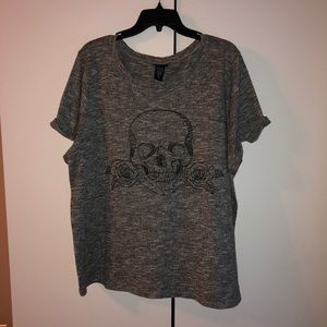 Oversized Skull grey tee